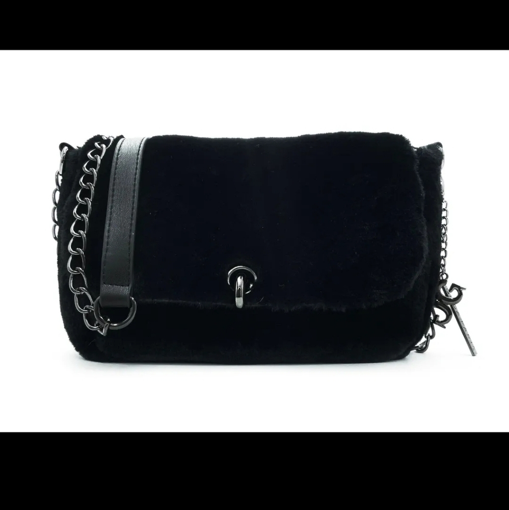 NWT Gilda Paris Fur Crossbody Black